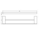 ZEVIO DOUBLE TOWEL RAIL 600MM CHROME