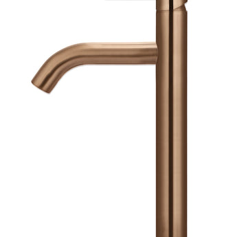 PICCOLA TALL BASIN MIXER TAP WITH 130MM SPOUT, LUSTRE BRONZE