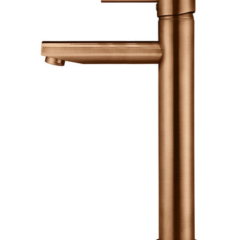 ROUND TALL BASIN MIXER, LUSTRE BRONZE