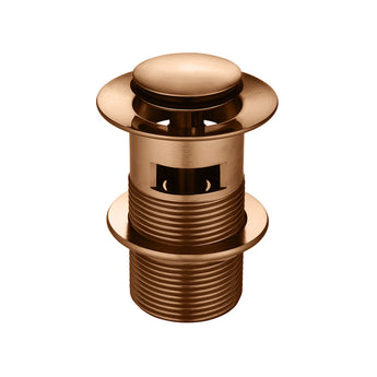 BASIN POP UP WASTE 32MM - OVERFLOW / SLOTTED, LUSTRE BRONZE