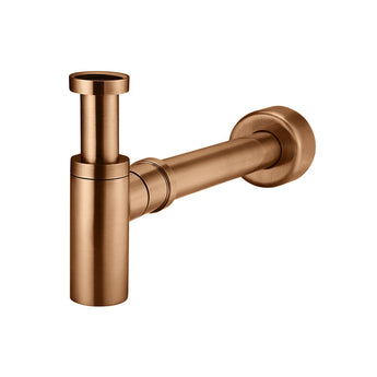 ROUND BOTTLE TRAP FOR 32MM BASIN WASTE AND 40MM OUTLET, LUSTRE BRONZE