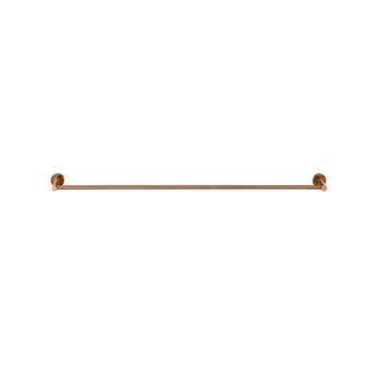 ROUND SINGLE TOWEL RAIL 600MM, LUSTRE BRONZE