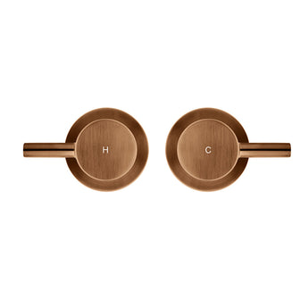 ROUND QUARTER TURN WALL TOP ASSEMBLIES, LUSTRE BRONZE