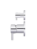 Meir Round Diverter Mixer Polished, Chrome
