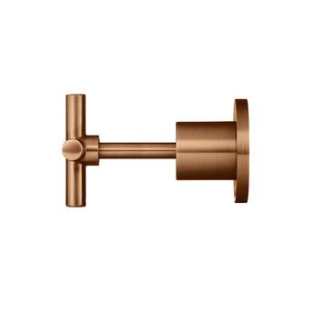 ROUND CROSS HANDLE JUMPER VALVE WALL TOP ASSEMBLIES, LUSTRE BRONZE