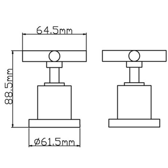 P&P PLNZ02 Wall Top Assembly Chrome