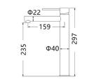 ROUL TALL BASIN MIXER GUN METAL