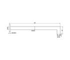 Inspire Taran Wall Shower Arm - Brushed Nickel