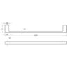 BUILDER SINGLE TOWEL BAR 600