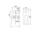 ZEVIO WALL DIVERTER MIXER MATT BLACK ROSE GOLD
