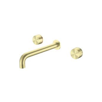 Brushed Gold Kara Wall Basin Set 180mm