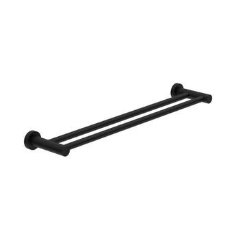 CLASSIC DOUBLE TOWEL RAIL 600 BLACK