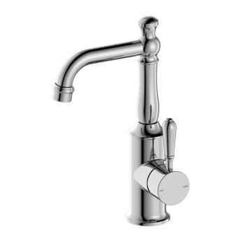 YORK BASIN MIXER WITH METAL LEVER CHROME