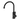 YORK KITCHEN MIXER GOOSENECK SPOUT WITH METAL LEVER, MATTE BLACK