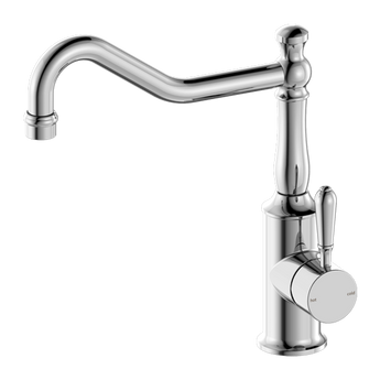 YORK KITCHEN MIXER HOOK SPOUT WITH METAL LEVER CHROME