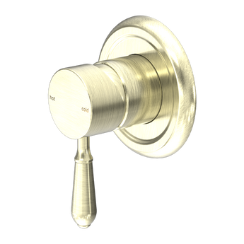 YORK SHOWER MIXER WITH METAL LEVER AGED BRASS