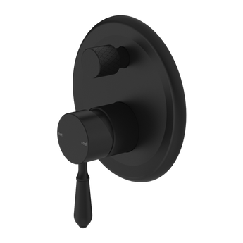 YORK SHOWER MIXER WITH DIVERTOR WITH METAL LEVER MATTE BLACK