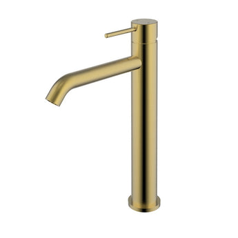 Ikon Hali Tall Basin Mixer - Brushed Gold