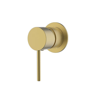 Ikon Hali Brushed Gold Wall Mixer 60mm Backplate
