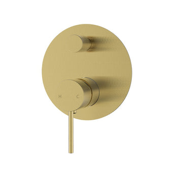 Ikon Hali Brushed Gold Wall Diverter