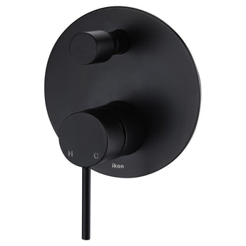 Ikon Hali Matte Black Wall Diverter