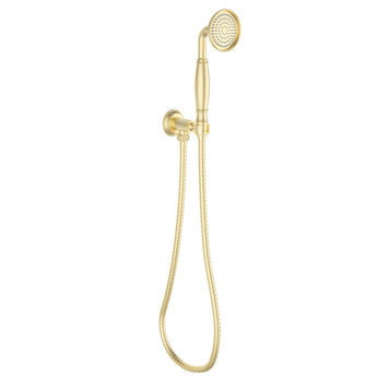 IKON CLASICO HAND SHOWER ON WALL OUTLET BRACKET BRUSHED GOLD