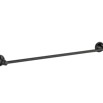 IKON CLASICO NON-HEATED SINGLE TOWEL RAIL MATTE BLACK 800MM