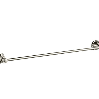 IKON CLASICO NON-HEATED SINGLE TOWEL RAIL BRUSHED NICKEL 600MM
