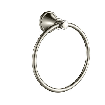 IKON CLASICO TOWEL RING BRUSHED NICKEL 165MM
