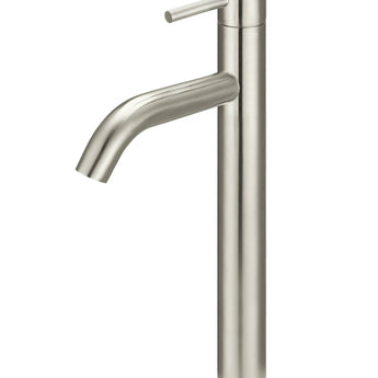 PICCOLA TALL BASIN MIXER TAP WITH 130MM SPOUT, BRUSHED NICKEL