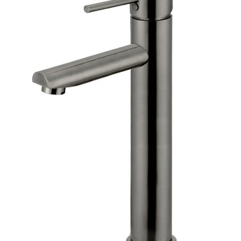ROUND TALL BASIN MIXER - GUNMETAL