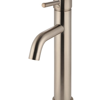 MEIR ROUND TALL BASIN MIXER CURVED - CHAMPAGNE FINISH
