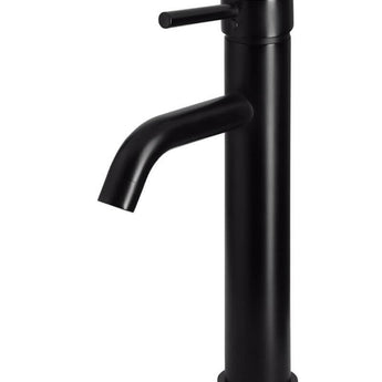 ROUND TALL BASIN MIXER CURVED- MATTE BLACK