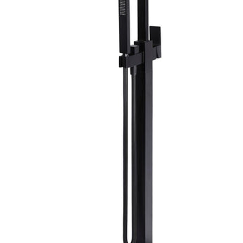 SQUARE FREESTANDING BATH SPOUT AND HAND SHOWER