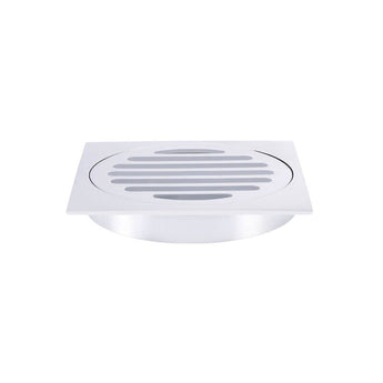 SQUARE FLOOR GRATE SHOWER DRAIN 100MM OUTLET