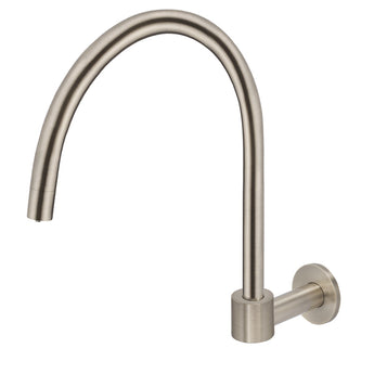 Champagne High-Rise Round Swivel Wall Spout for Bathroom