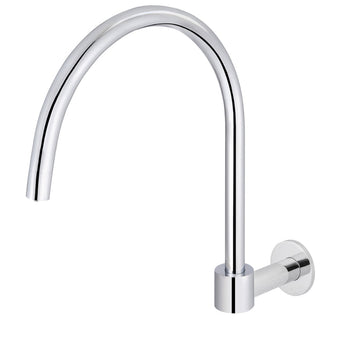 Polished Chrome High-Rise Round Swivel Wall Spout for Bathroom