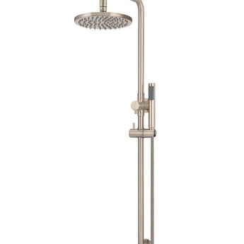 ROUND COMBINATION SHOWER RAIL, 200MM ROSE, SINGLE FUNCTION HAND SHOWER