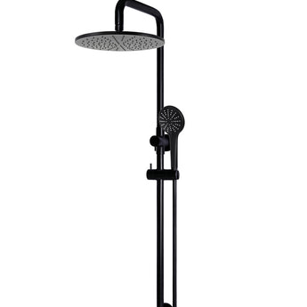 ROUND COMBINATION SHOWER RAIL, 300MM ROSE, THREE FUNCTION HAND SHOWER