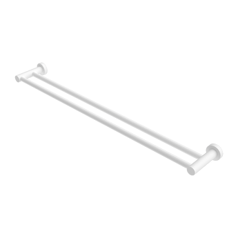 MECCA DOUBLE TOWEL RAIL 600MM MATTE WHITE