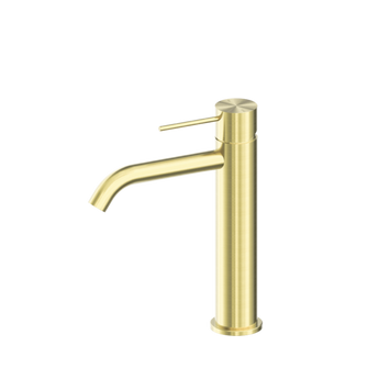 Brushed Gold Mecca Mid Tall Basin Mixer - Nero Tapware