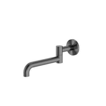 MECCA WALL MOUNTED SWIVEL BASIN/BATH SPOUT ONLY 225MM GUN METAL