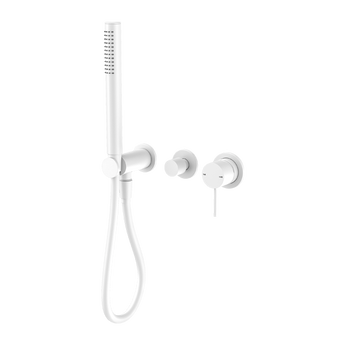MECCA SHOWER MIXER DIVERTOR SYSTEM SEPARATE BACK PLATE MATTE WHITE