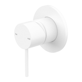 Nero Mecca Shower Mixer 80mm Plate, Matte White
