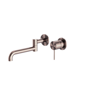 MECCA WALL BASIN/BATH MIXER SWIVEL SPOUT 225MM BRUSHED BRONZE