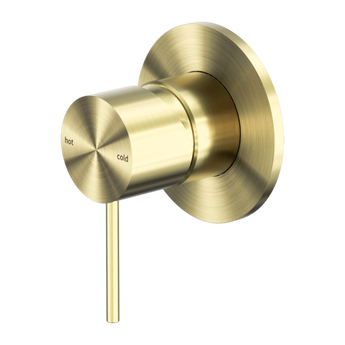 Nero Mecca Shower Mixer 80mm Plate, Brushed Gold