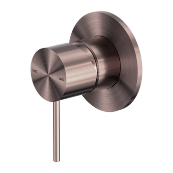 Nero Mecca Shower Mixer 80mm Plate, Brushed Bronze