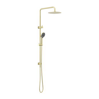 ROUND PROJECT TWIN SHOWER BRUSHED GOLD