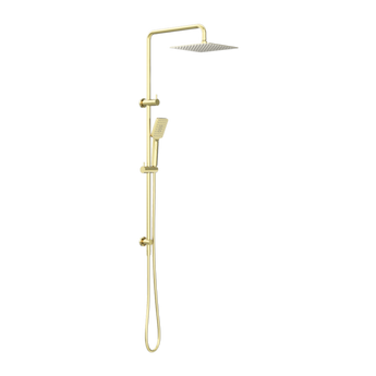 SQUARE PROJECT TWIN SHOWER BRUSHED GOLD