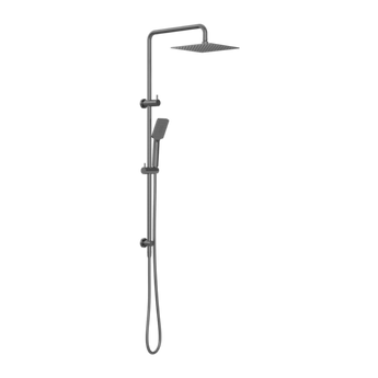 SQUARE PROJECT TWIN SHOWER GUN METAL